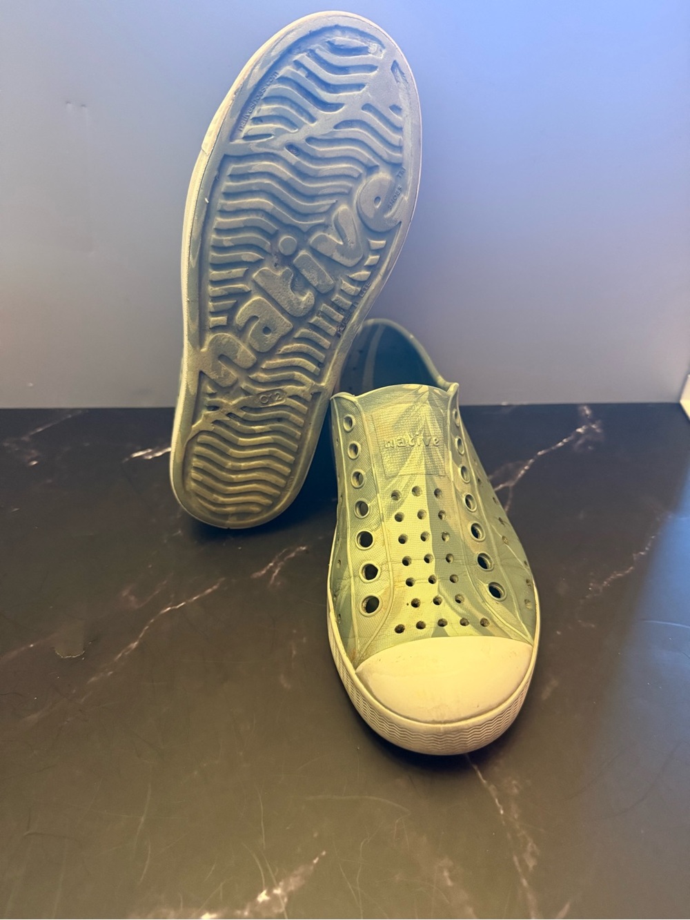 Native Kids Slip-On Water-Ready Shoes in Light Green